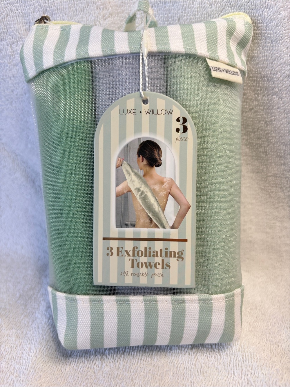 🌻5 for $30🌻 Luxe + Willow Exfoliating Towels - 3-Pack